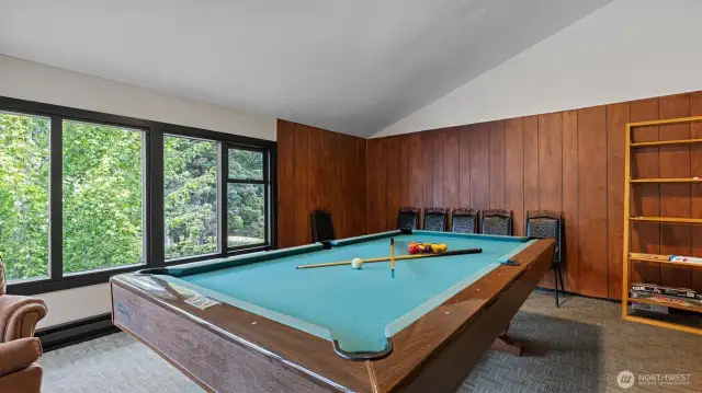 The billiards and game room.