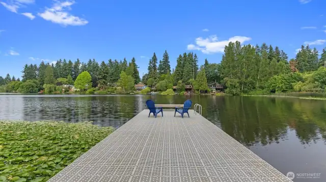 The views from the private dock are incredible.