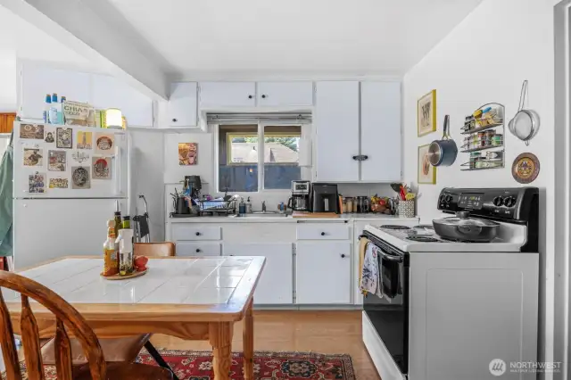 Kitchen in upper duplex unit.