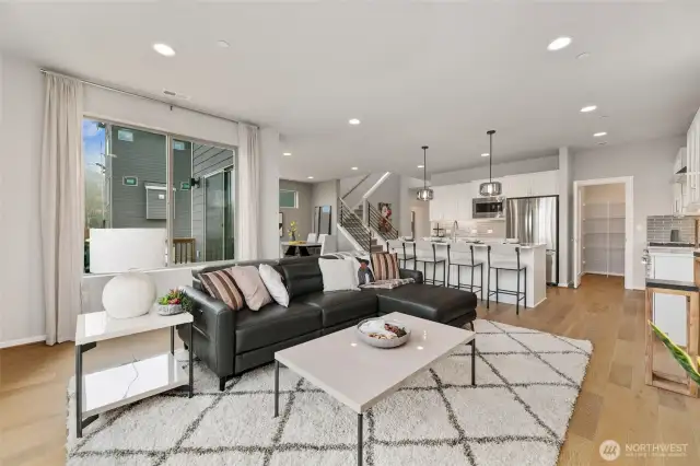 light-filled open living room