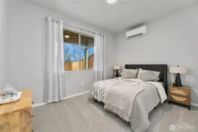 bedroom in the daylight basement