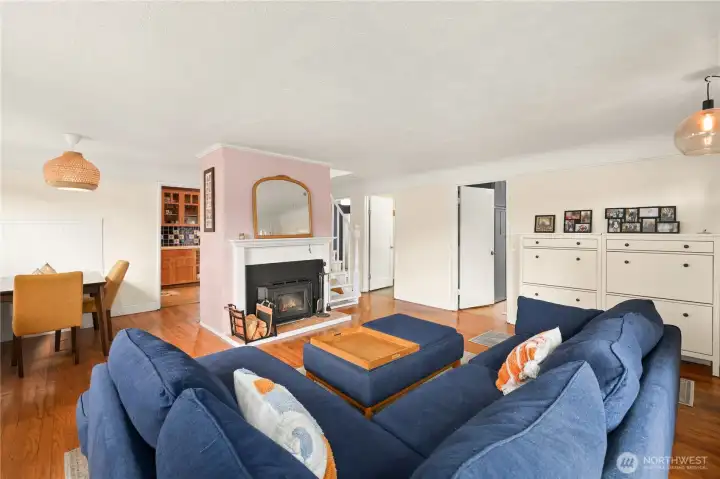 Central fireplace