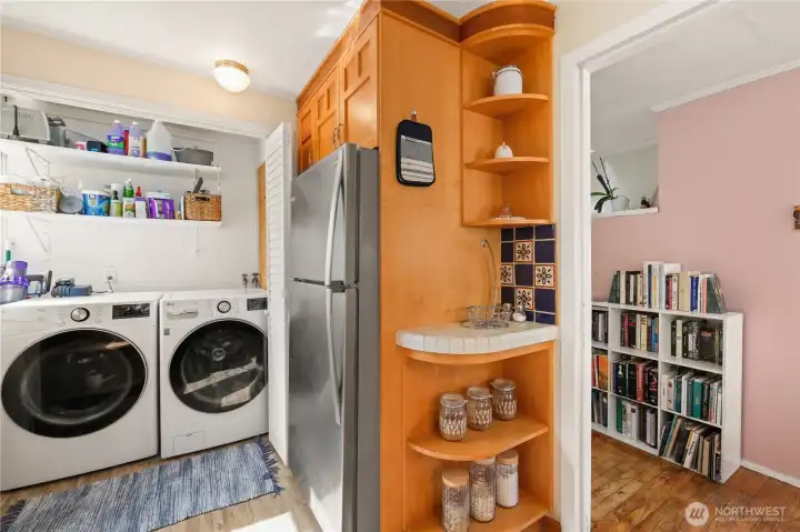 Laundry just off the kitchen