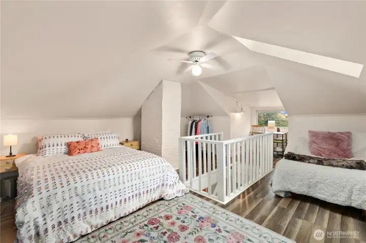 Converted attic has tons of room to play or relax