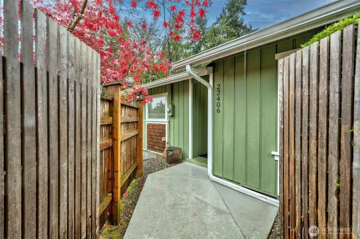 Gated Entry To Front Entrance.
