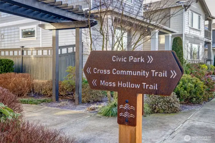 Trails and parks throughout the community.