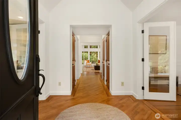 Formal Entry with Office to Left and Dining to Right