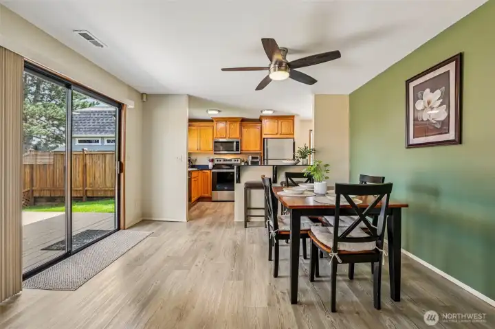 Light-filled dining space