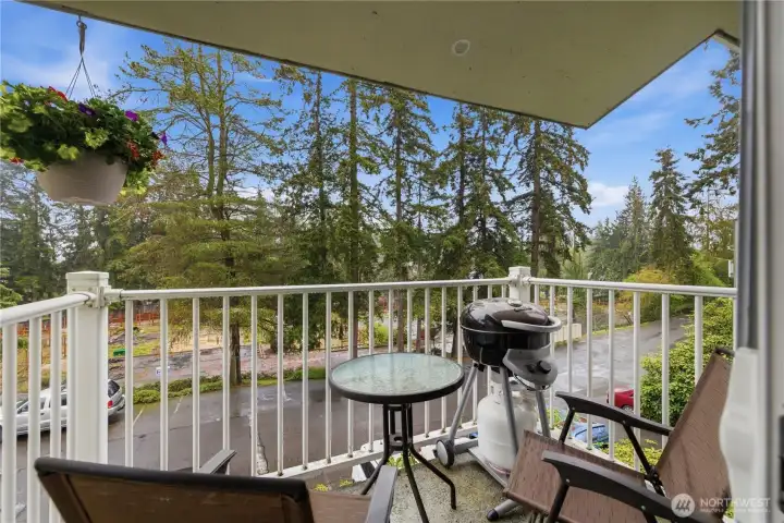 Lovely deck to enjoy those blue skies.
