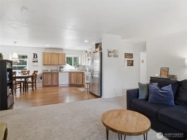 Open concept living provides easy flow.