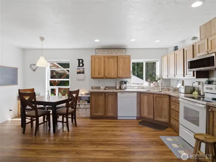 Nice kitchen with eating space