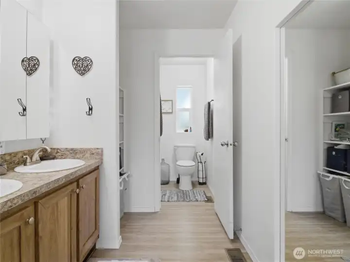 Primary bathroom was beautifully remodeled in 2024