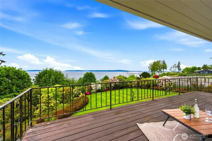 Relax on the deck as you enjoy the scenery.