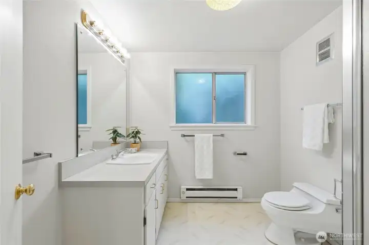 Bathroom in basement.