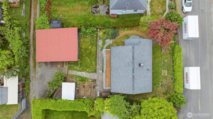 Alley access for carport and workshop