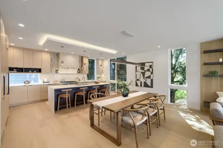 The dining area has great flexible space.
