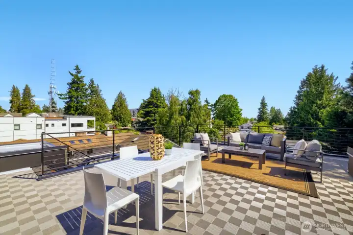 Don't miss the gorgeous roof-top deck with views!