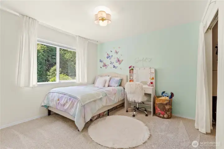 Bedroom #2 with Built In Closet Shelving/Organizer which stays!