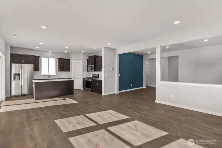 Your large working kitchen means you can easily host get togethers. Photos are for representational purposes only. Colors and options may vary.