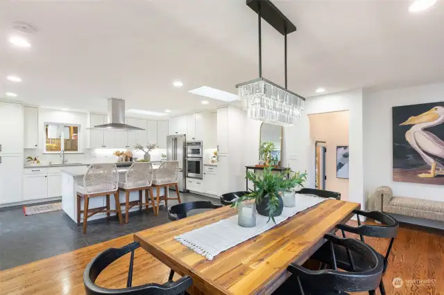 open concept kitchen and dining. Perfect for gathering with friends.