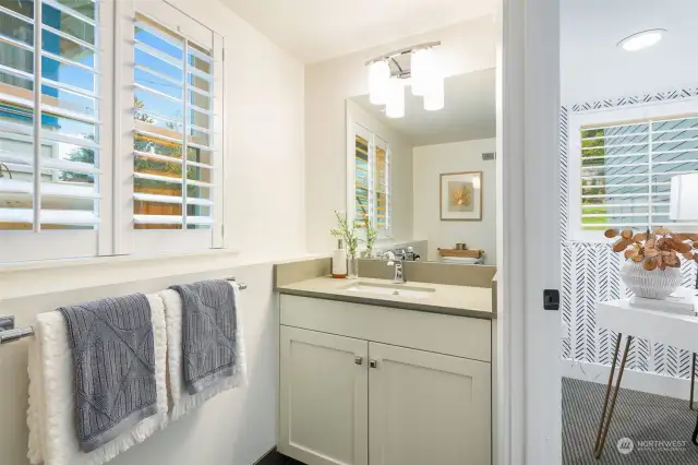 Bathroom in 4th bedroom has shower.