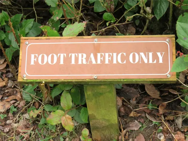 JUST FOOT TRAFFIC PLEASE!