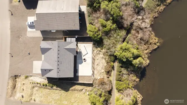 OVER HEAD OF THE HOUSE & PERKINS POND!
