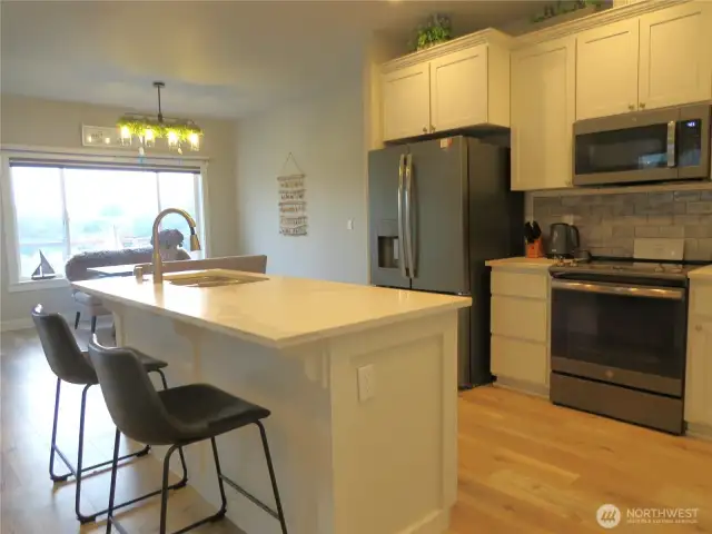 VIEW OF ISLAND SEATING TOWARD THE DINING ROOM!