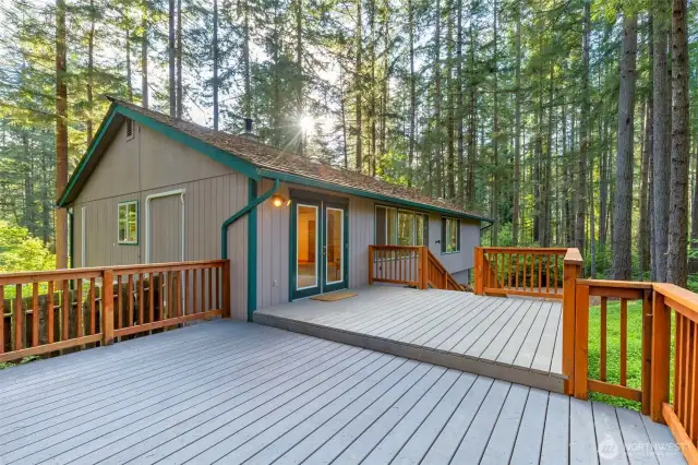 Lg. multi level composite deck.