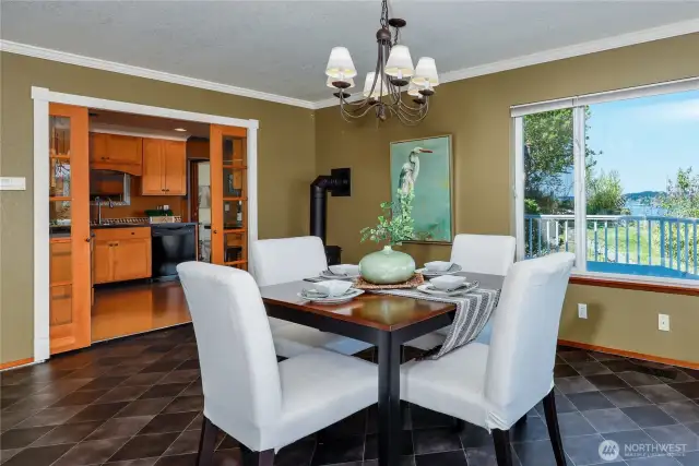 Dining room off kitchen.