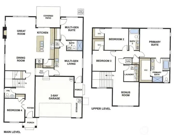 Bridger Floorplan - Lot 42 will be flipped - garage is on Left