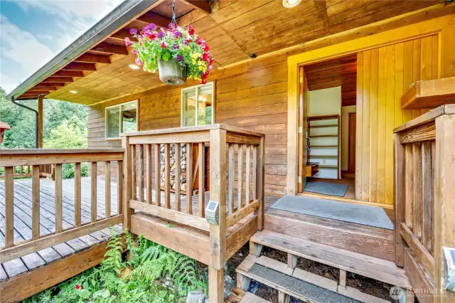 Main home deck and entrance.