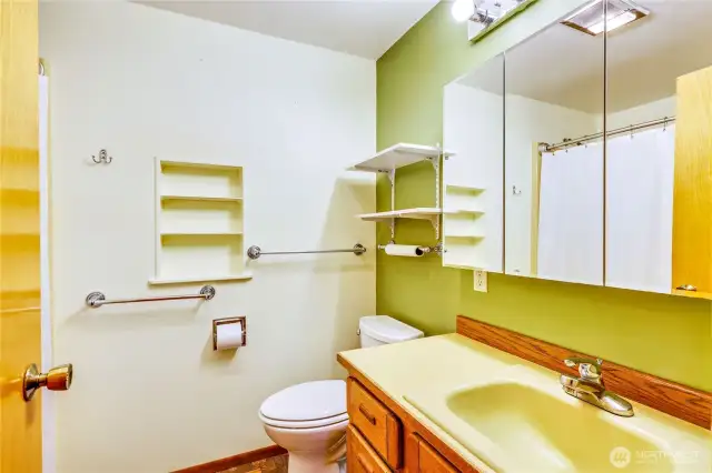Bath with shower