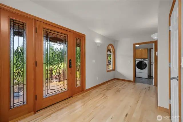 Beautiful entryway from the covered porch.