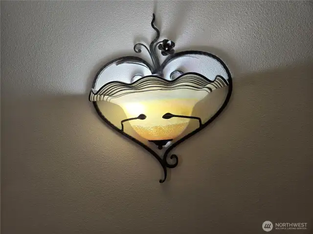 The house is filled with upgraded lighting.