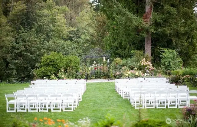 Chairs set up when the property used to be a wedding venue.