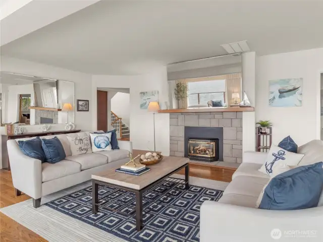 Gas fireplace to add even more ambiance to this cozy coastal retreat.