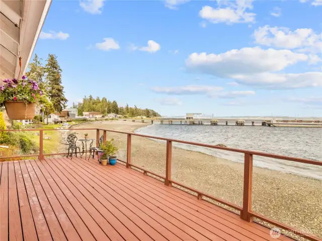 Can you hear the calming sounds of the waves washing along the shoreline?