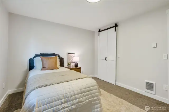 Guest bedroom w/Custom Bar door closet