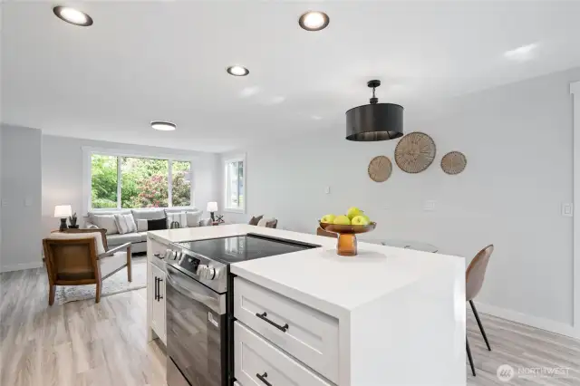 Waterfall Quartz Counter Top