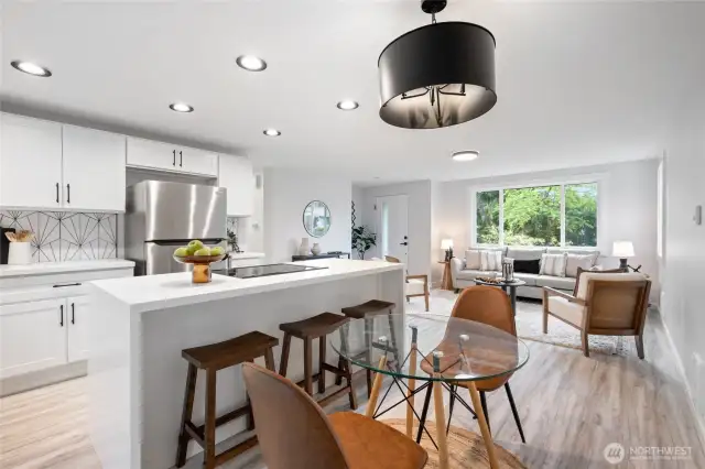 Eating off kitchen