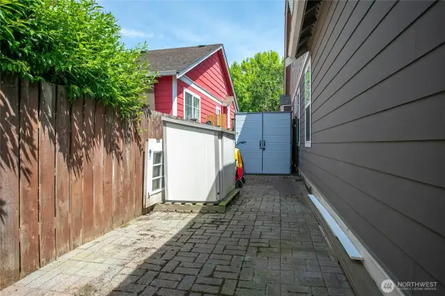 Left side of yard from alley