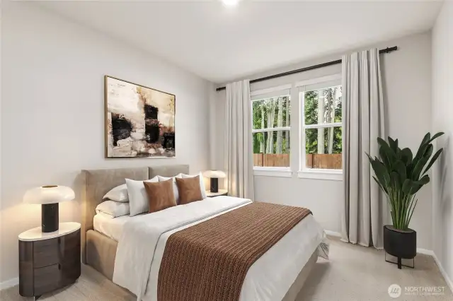 Daylight basement bedroom. Photo's are for representational purposes only. Colors and finishes may differ.