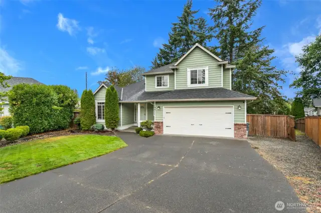 two car garage and space for two more in driveway