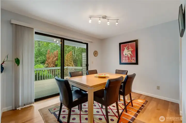 Dining spot with deck access—taco night just got better.