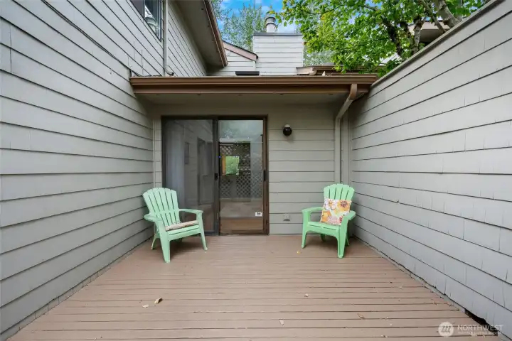 Deck #3 = coffee + morning birdsong.