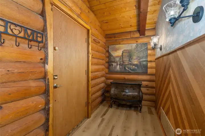 Front Entry into your log home.