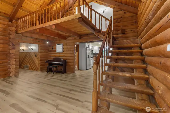 Stairs to Loft and 2 additional bedrooms and bath.