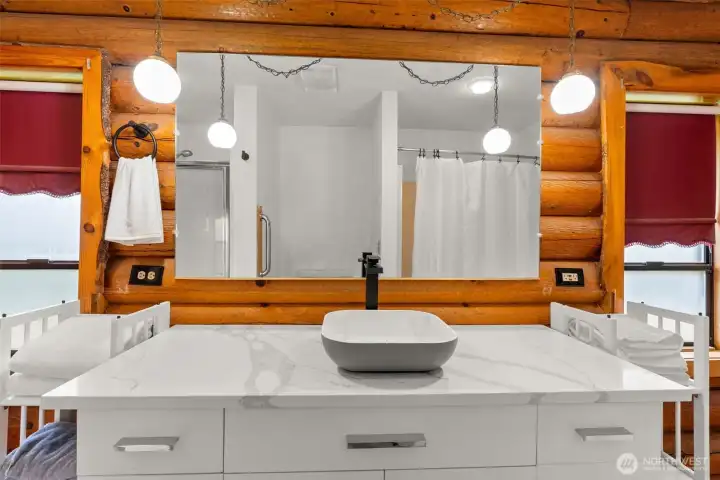 Upstairs bath vanity