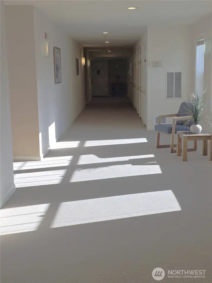 Entrance to unit on the left.